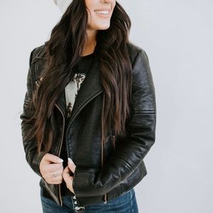 Soren Faux Leather Jacket by Lily & Lottie NWOT, never worn. Size 3X.
